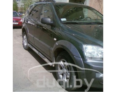 Защита порогов - трубы "Trump" для Kia Sorento 2002-2009